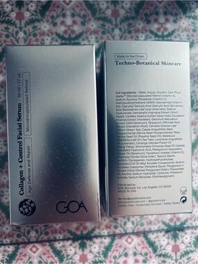 Set Of 2 GOA Collagen + Control Facial Serum Moisturizer — Silver Men’s Gel